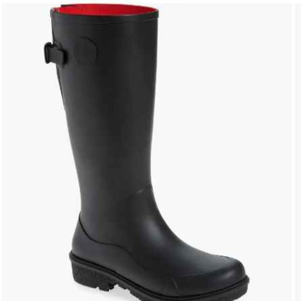 new FITFLOP Size 9, Can Fit A Size 9.5. Wonderwelly tall black rain boots